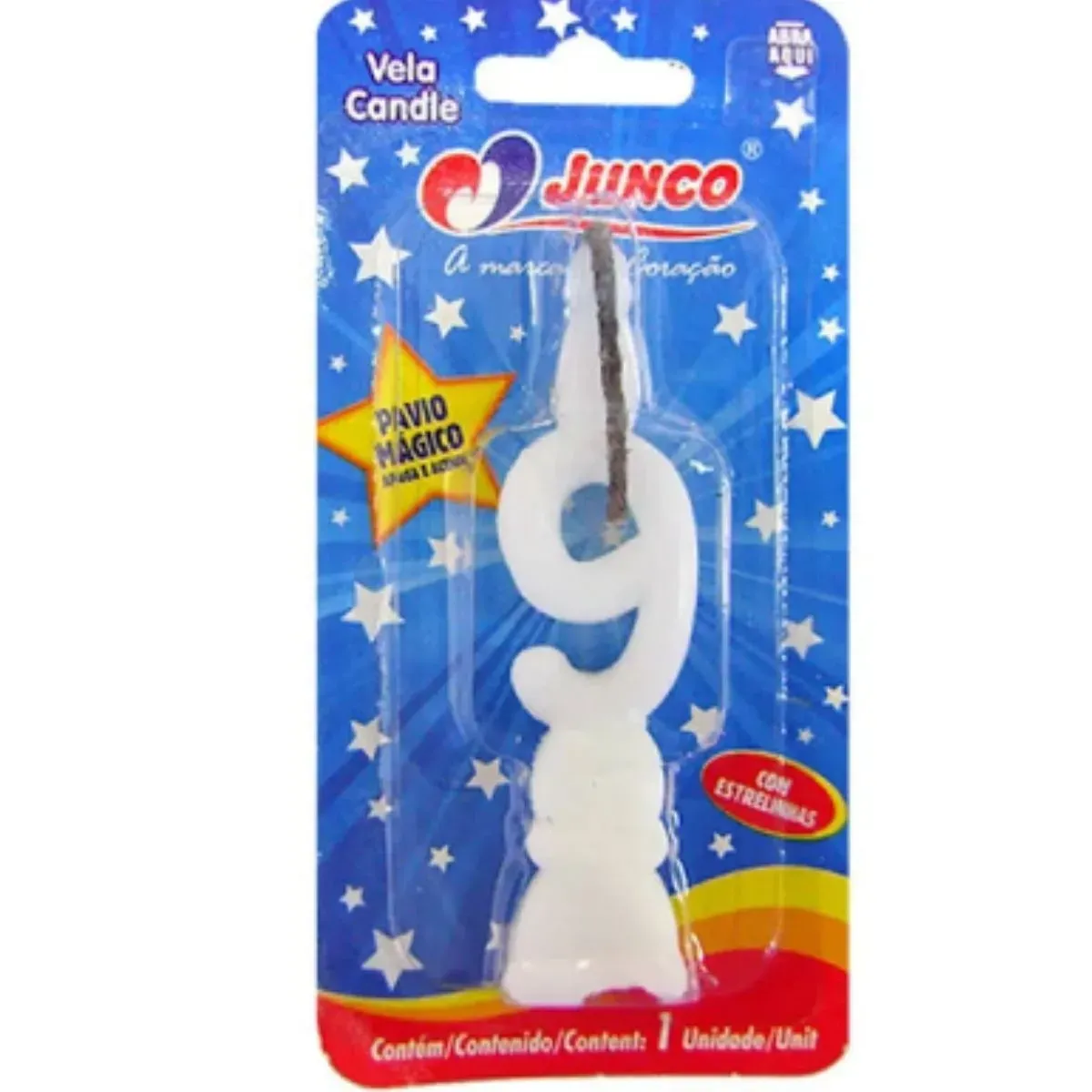 Vela De Aniversário Número 2 Branco Junco UN