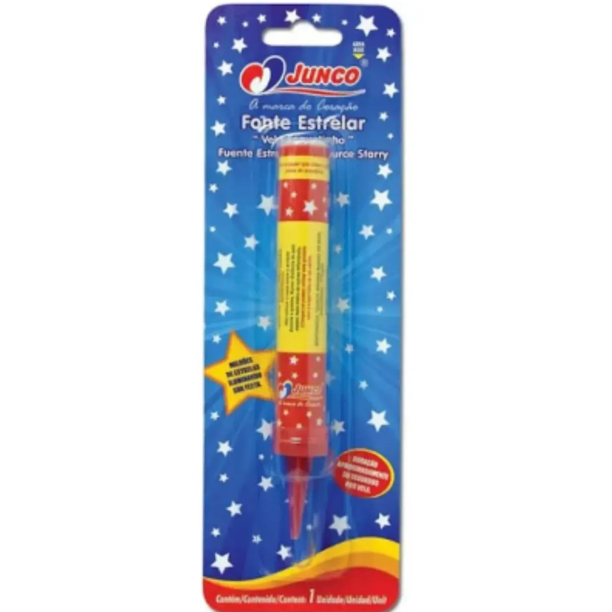 Vela de Aniversário Estrelar Fonte 1UN