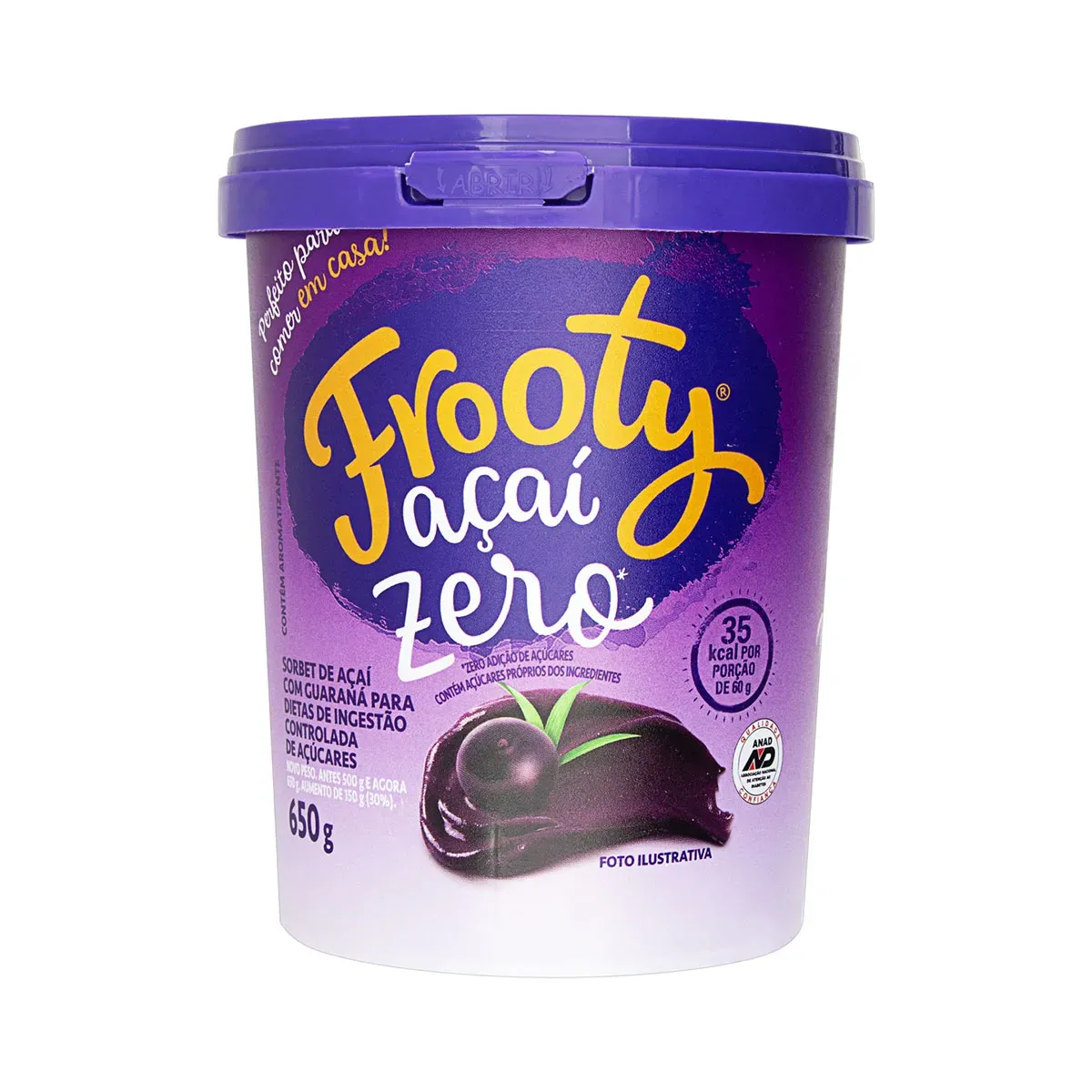 Açaí com Guaraná Frooty Zero 650G