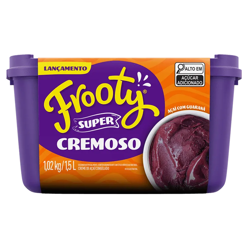 Creme Frutas Açaí Guaraná Frooty Super 1,5L