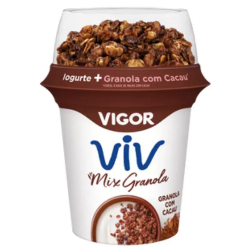 Iogurte Granola Cacau Chocolate Mix Viv Vigor 140G