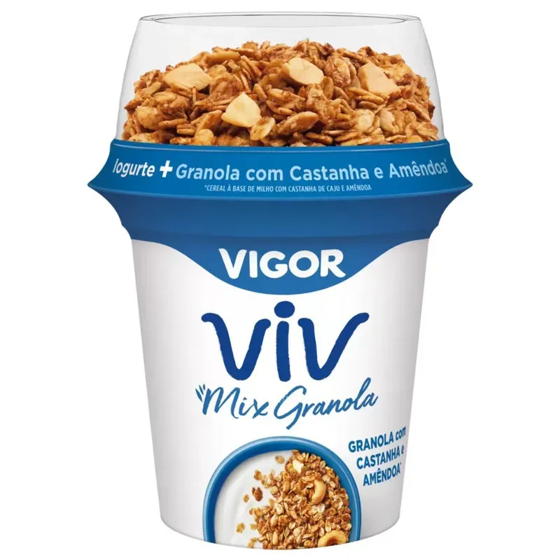 Iogurte Granola Castanhas Amêndoas Mix Vigor 140G