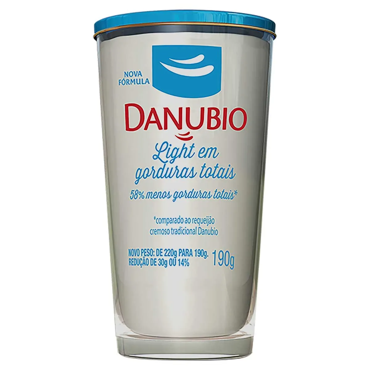 Requeijão Cremoso Light em Gorduras Danubio 190G