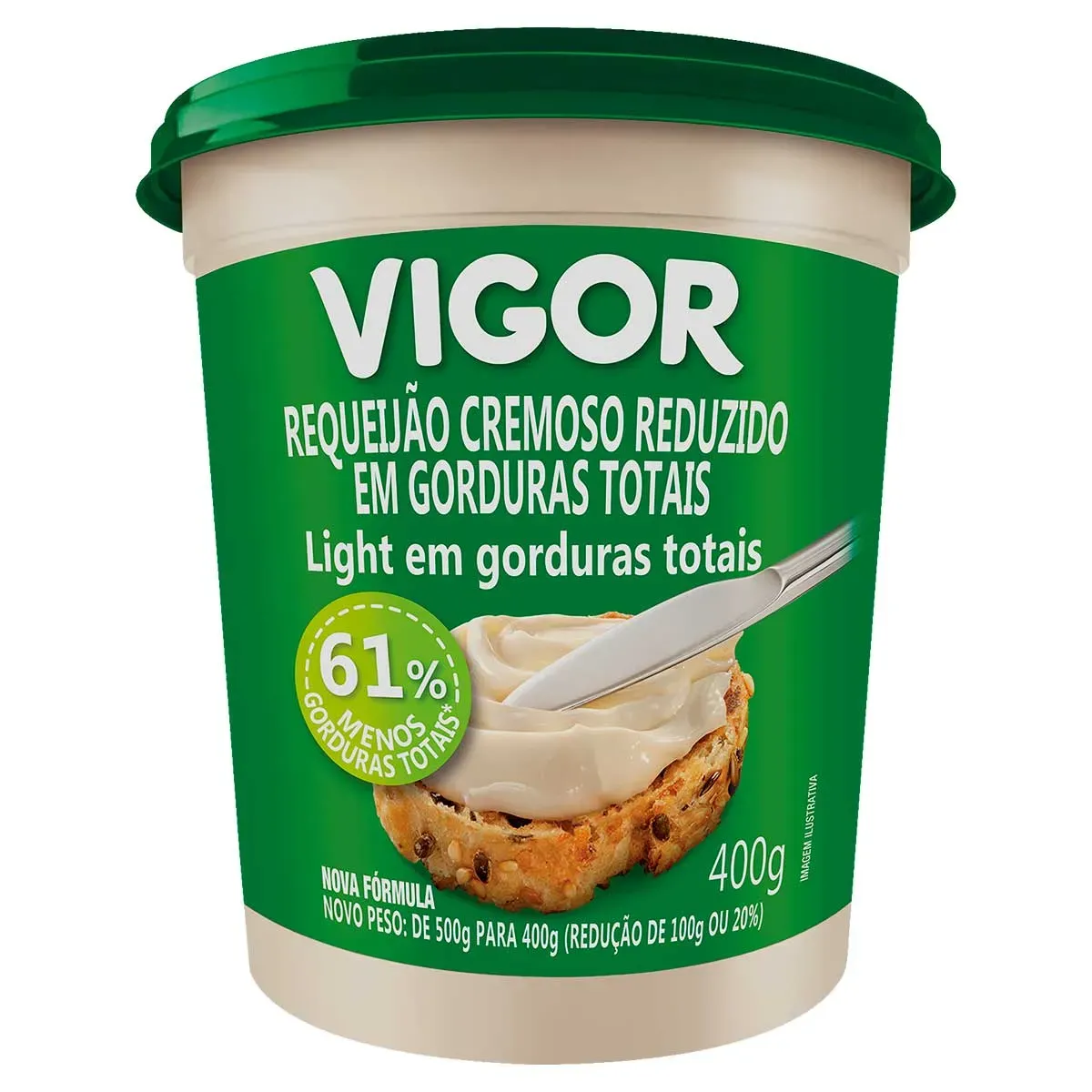 Requeijão Cremoso Reduzido em Gorduras Vigor 400G