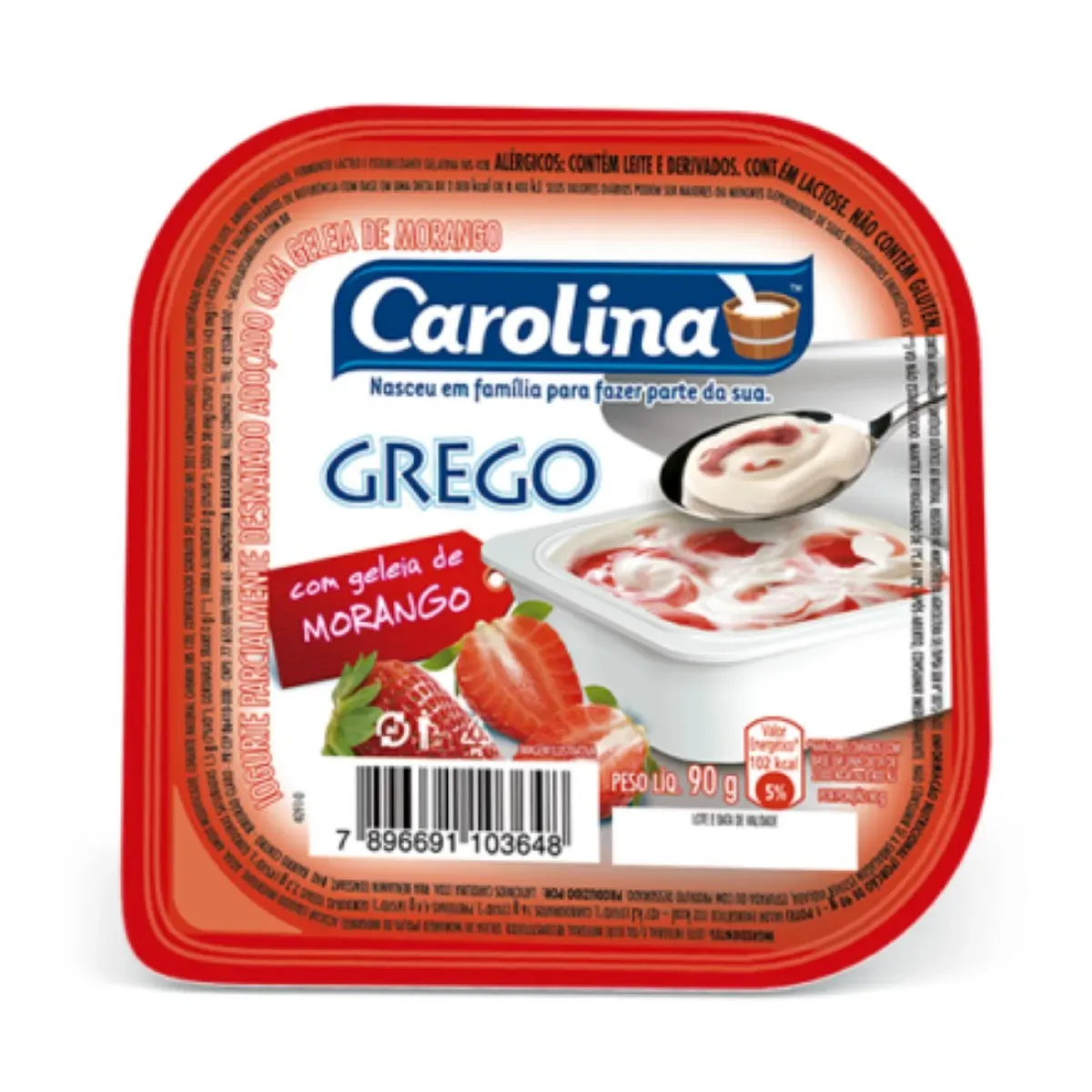 Iogurte Grego Morango Carolina 100G