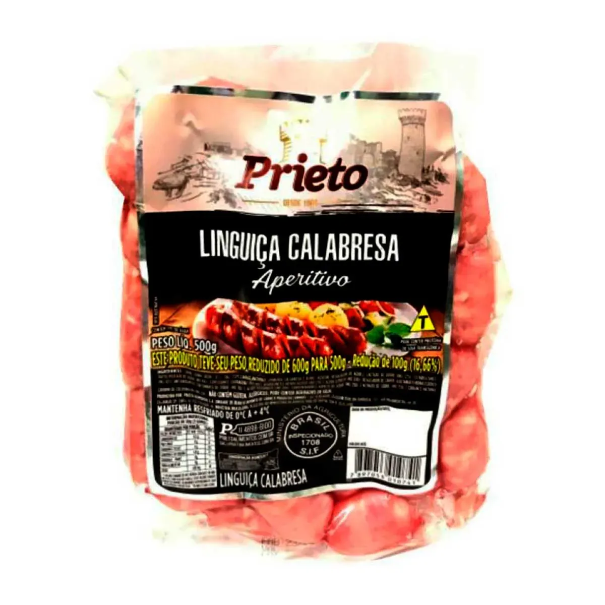 Linguiça Calabresa Aperitivo Prieto 500G