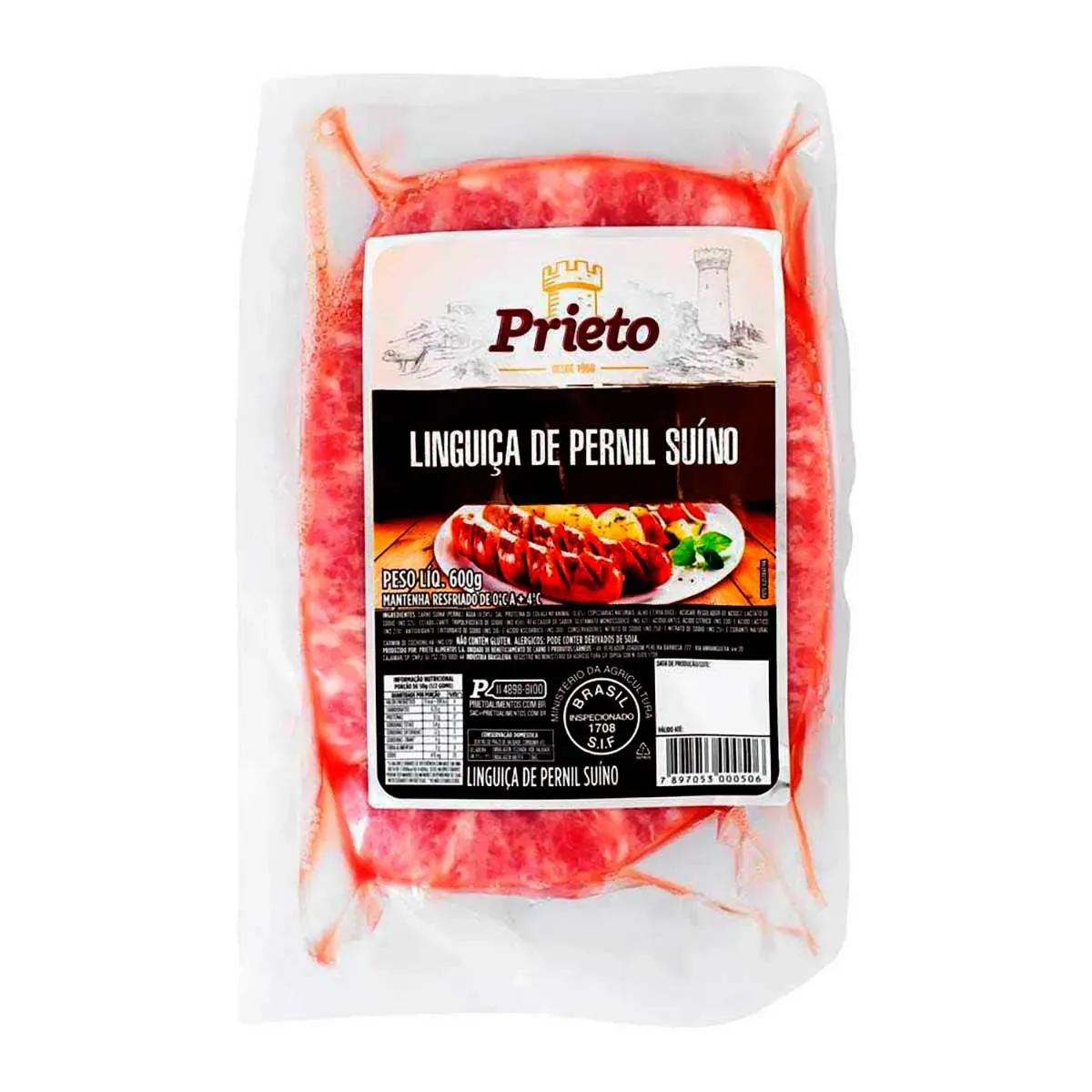 Linguiça Fininha de Pernil Suíno Prieto 500G