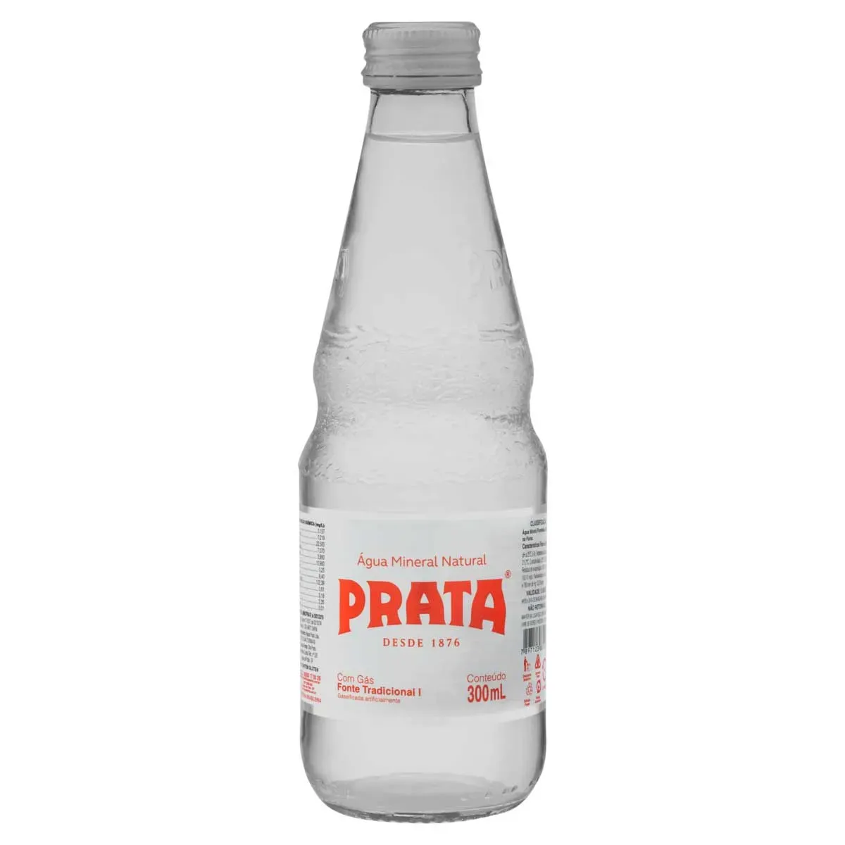 Água Mineral Natural Gás Tampa Pilfer Prata 300ML