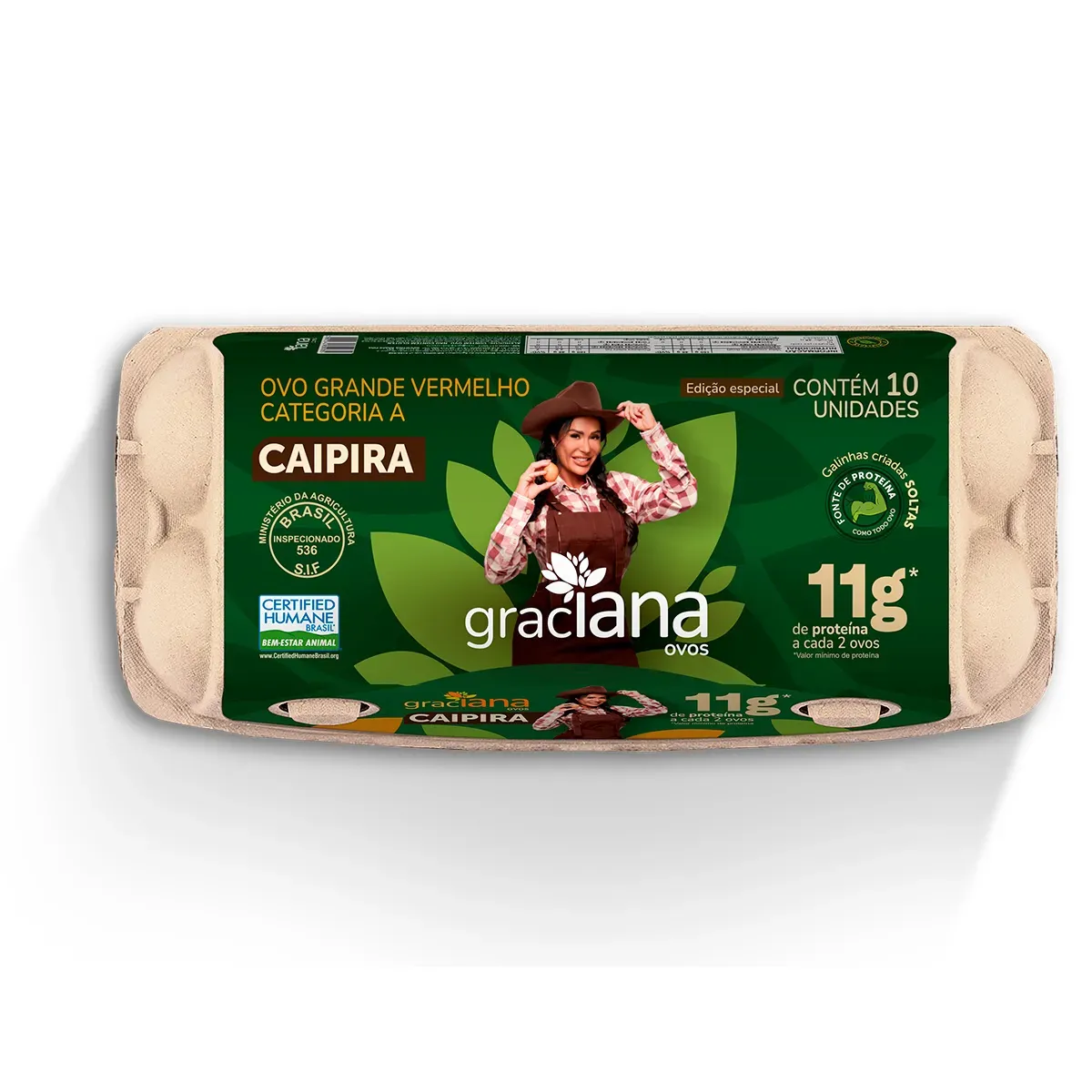 Ovos Vermelhos Caipira Grandes Graciana 10UN