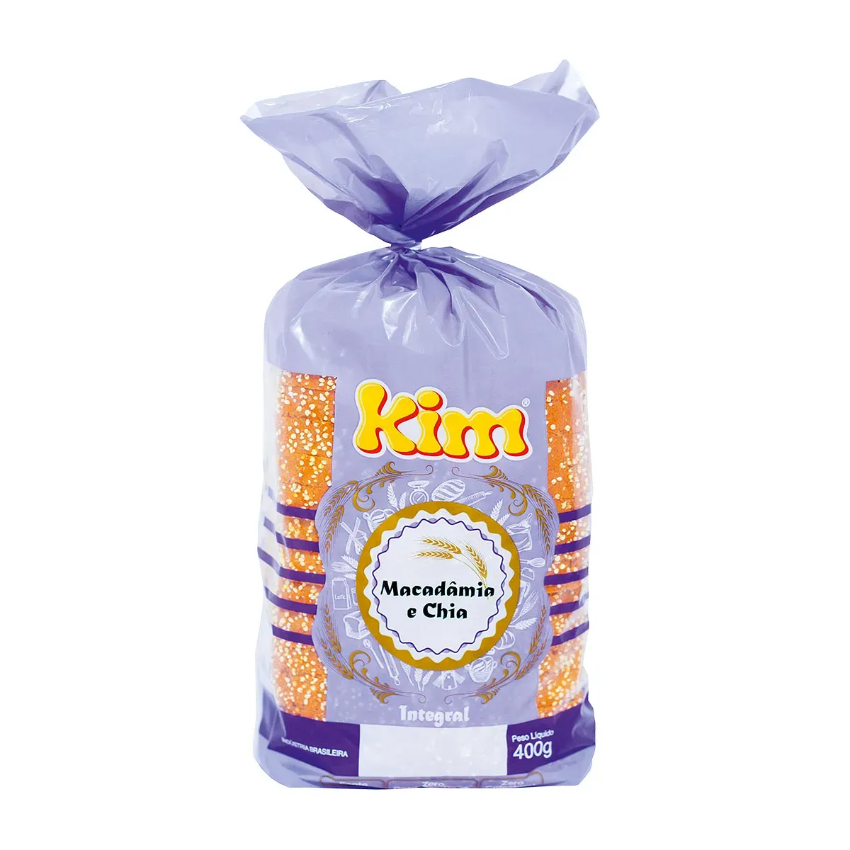 Pão de Forma Integral Macadâmia e Chia Kim 400G
