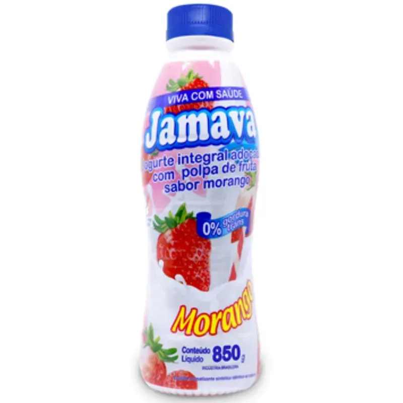 Iogurte Integral de Polpa de Morango Jamava 850G