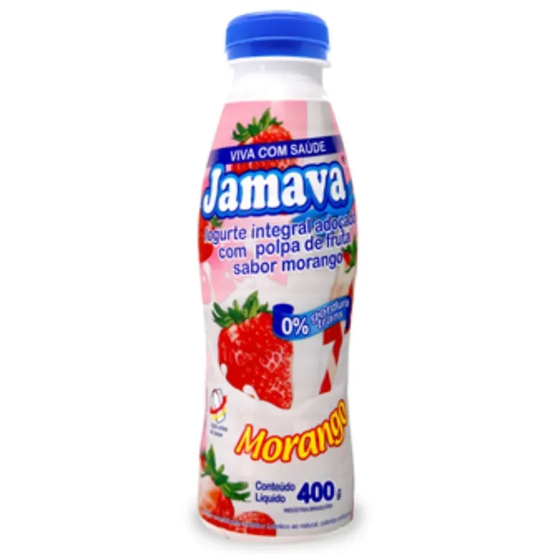 Iogurte Integral de Polpa de Morango Jamava 400G