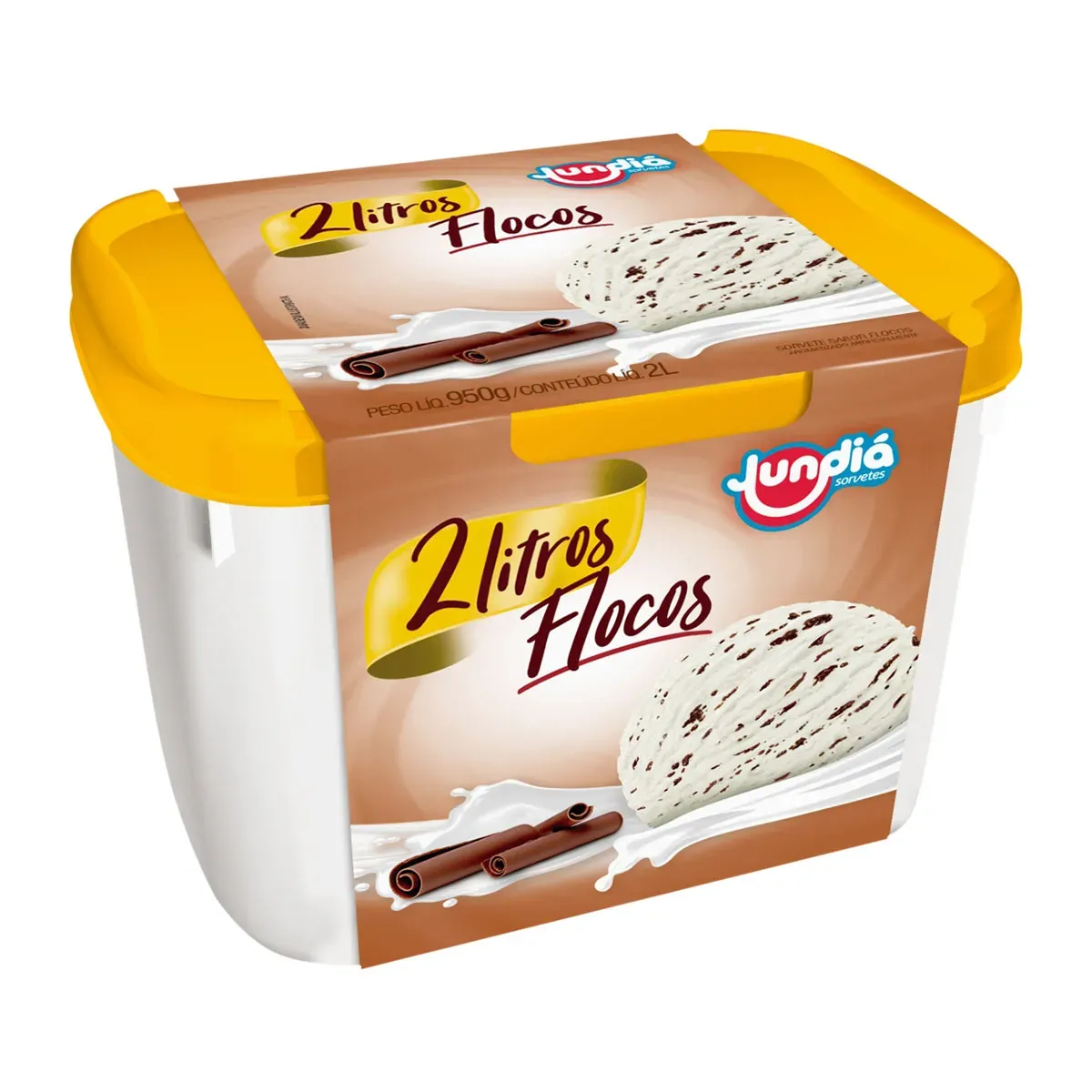 Sorvete de Flocos Jundiá 2L