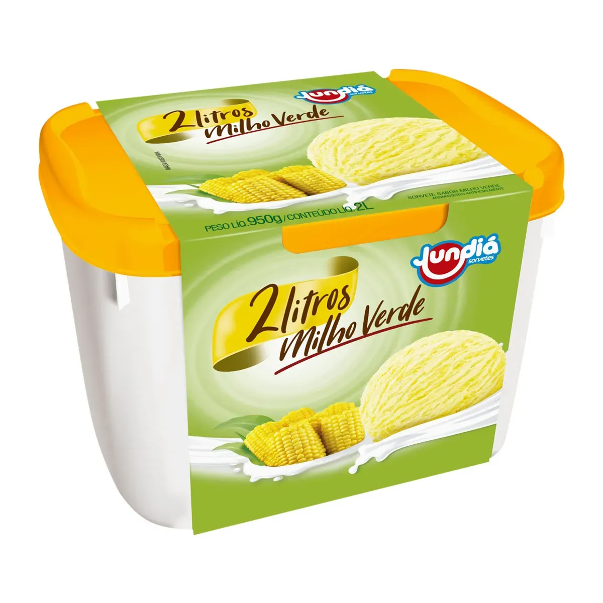 Sorvete de Milho Verde Jundiá 2L