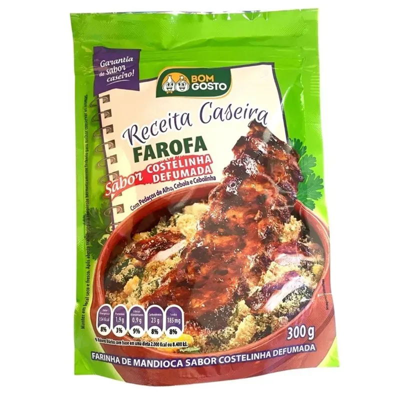 Farofa Costelinha Defumada Bom Gosto 300G
