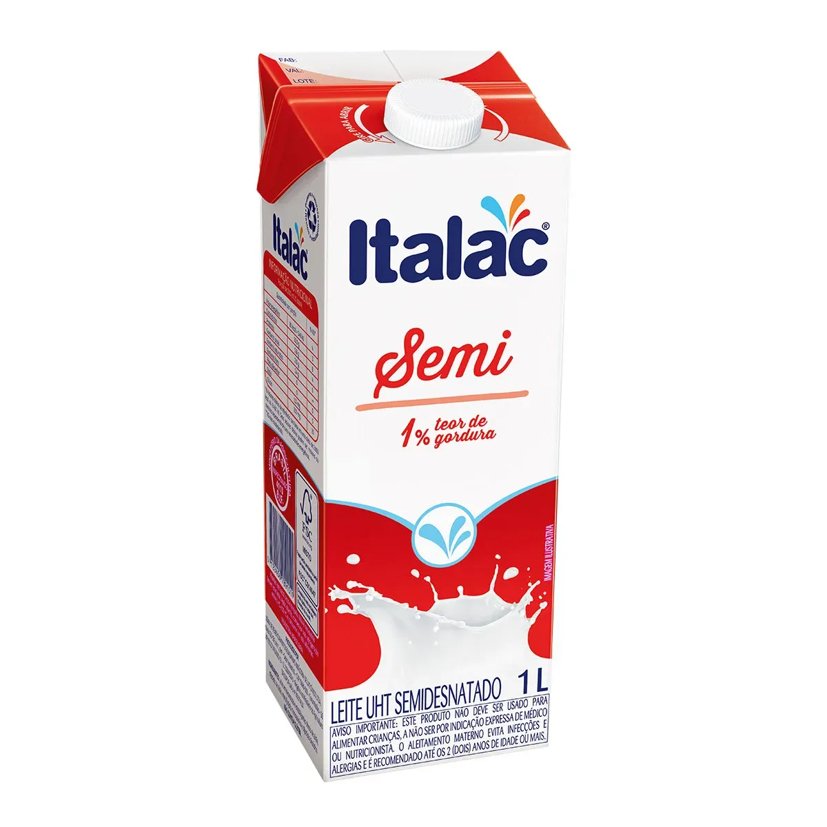 Leite Semidesnatado Goiasminas Italac 1L