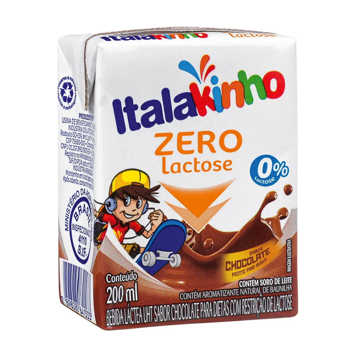 Bebida Láctea sem Lactose Italakinho 200ML