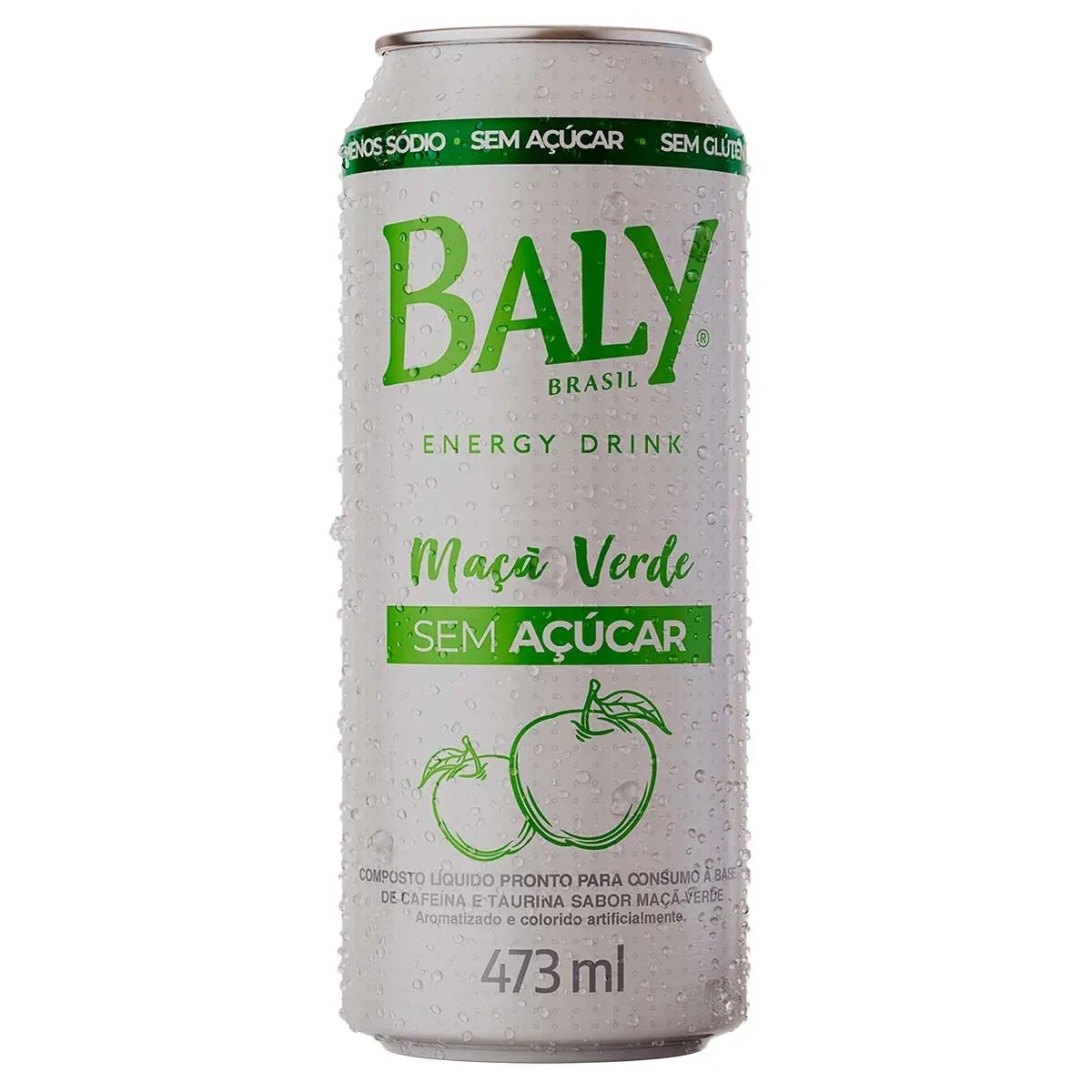 Energético Maçã Verde sem Açúcar com Baly 473ML