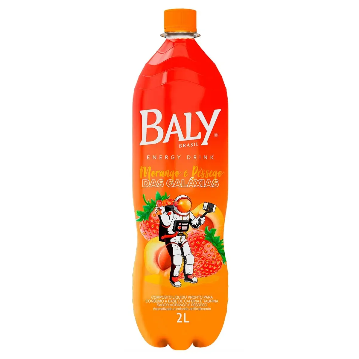 Energético à Base Cafeína Taurina Morango Baly 2L