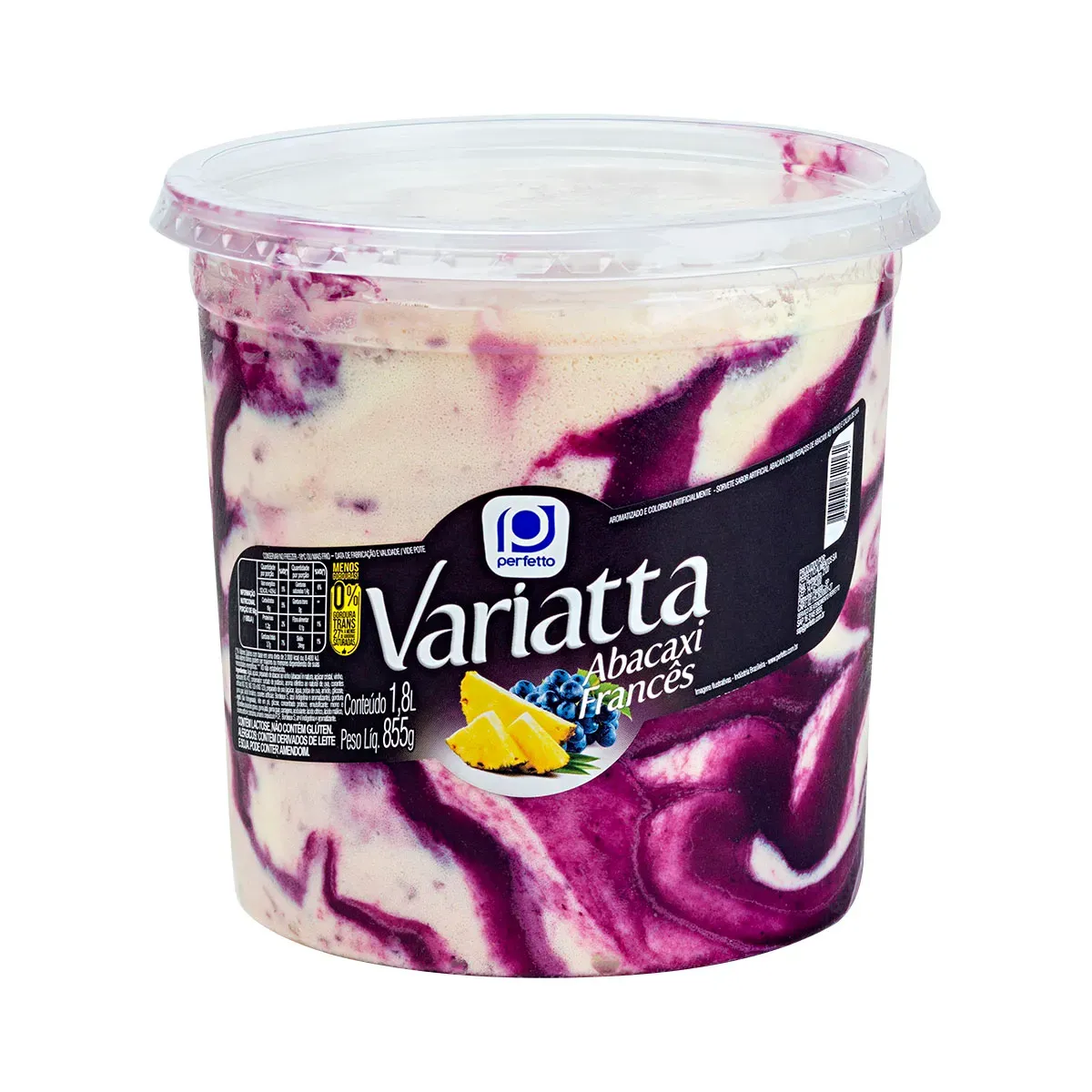Sorvete de Abacaxi Francês Variatta 1,5L