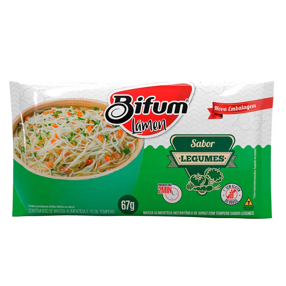 Macarrão Instantâneo a Base Arroz Bifum 67G