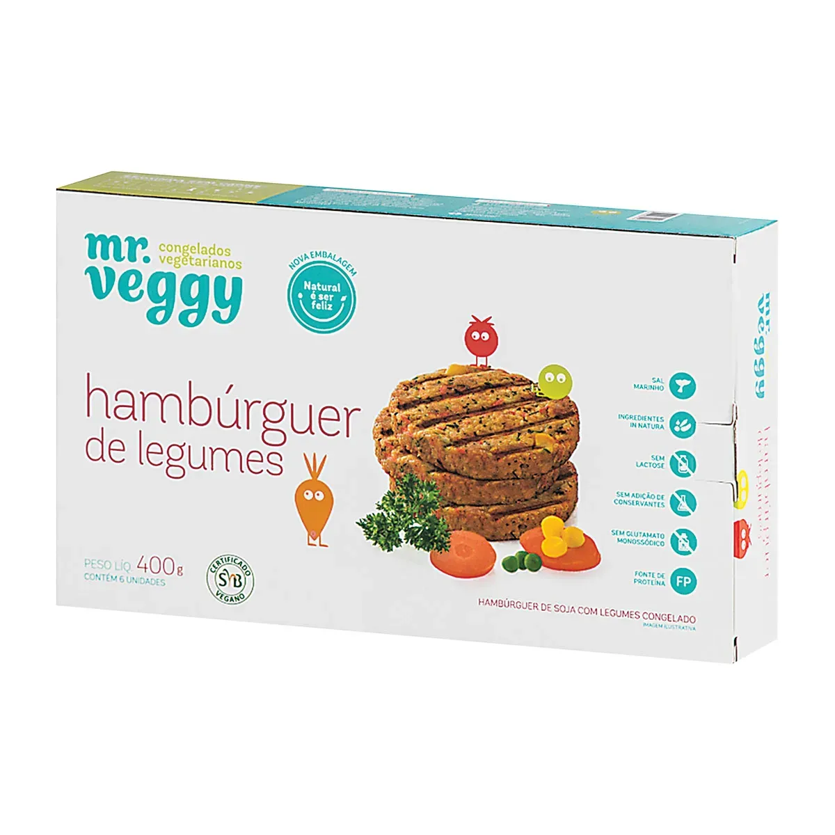Hambúrguer Vegano de Legumes Mr. Veggy 6UN