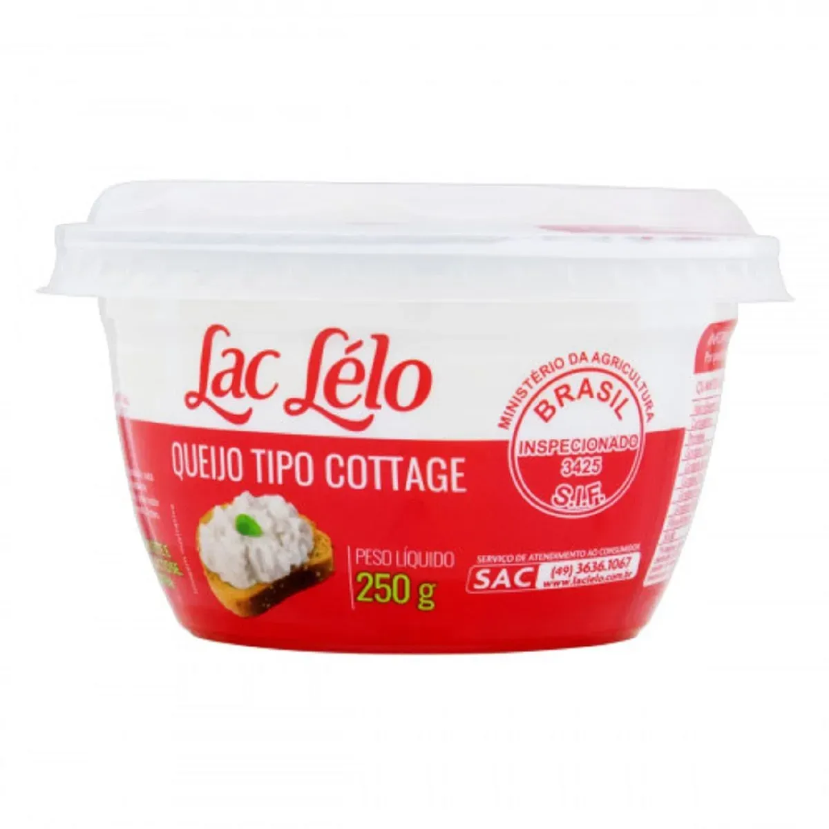 Creme de Queijo Cottage Lac Lelo 250G