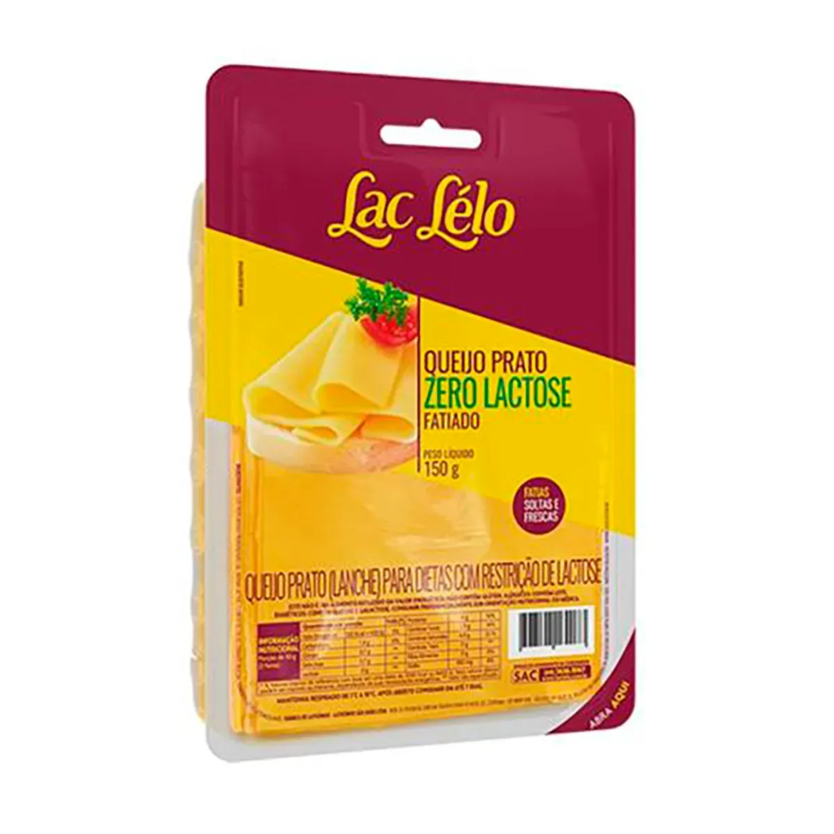 Queij Mussarela Zero Lactose Lac Lelo 150G