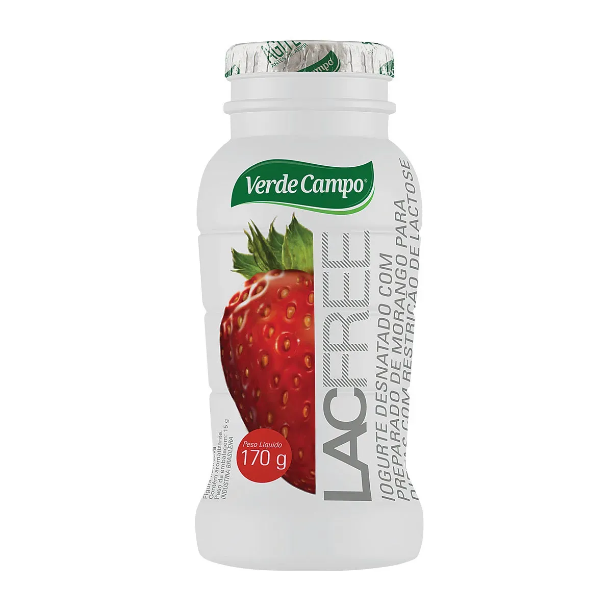 Iogurte Desnatado Verde Campo Lacfree Morango 170G