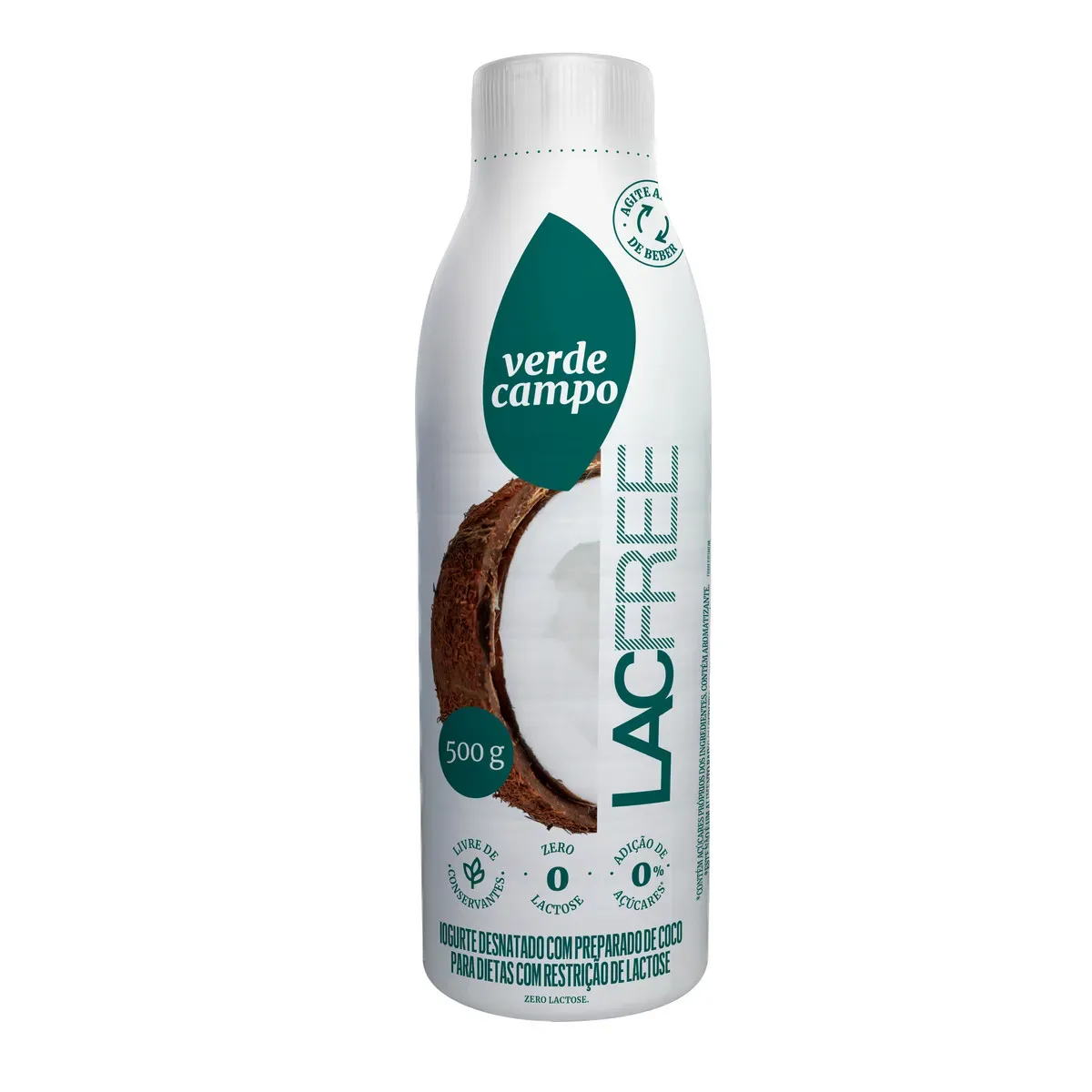 Iogurte Desnatado Coco Zero Lactose Verde 500G