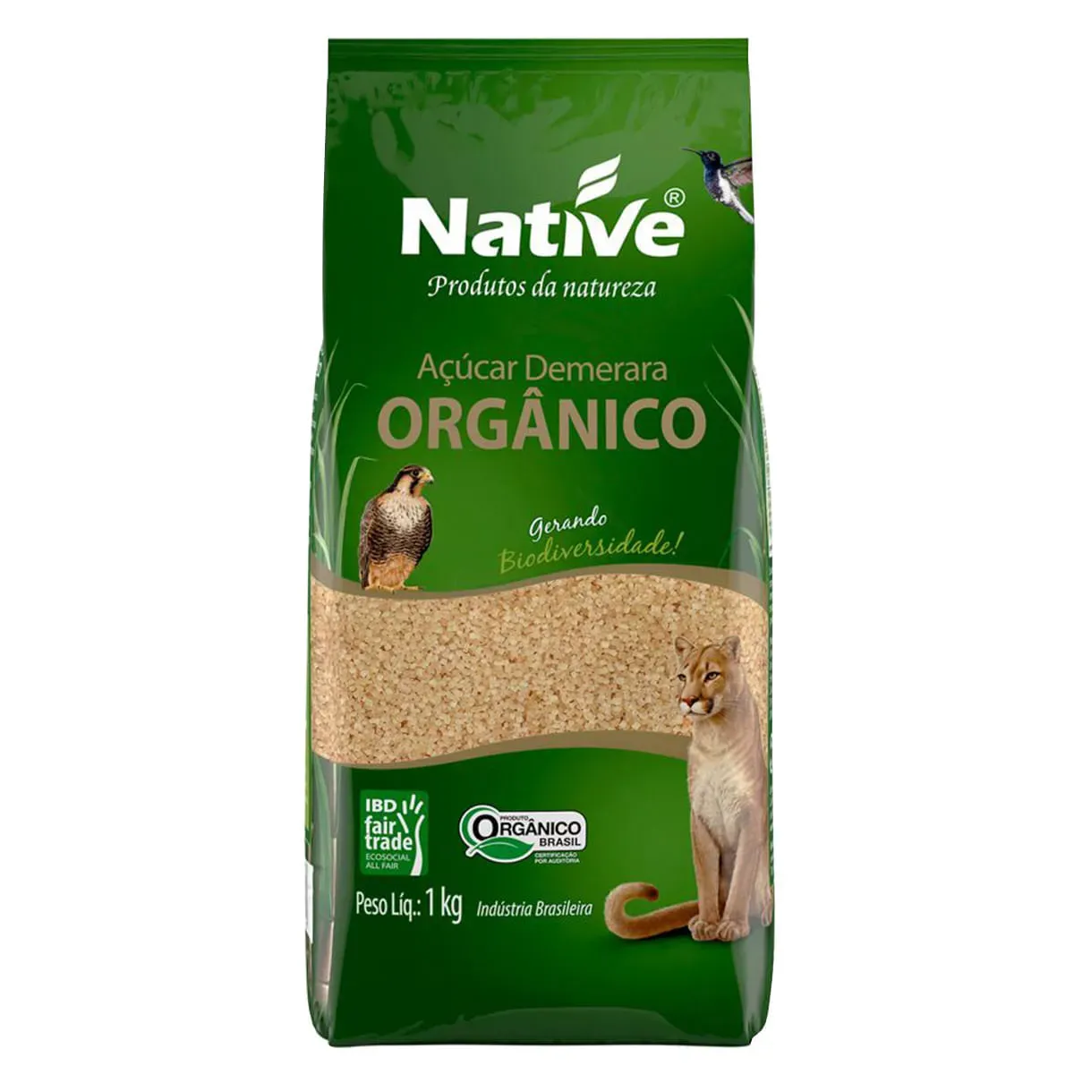 Açúcar Demerara Orgânico Native 1KG