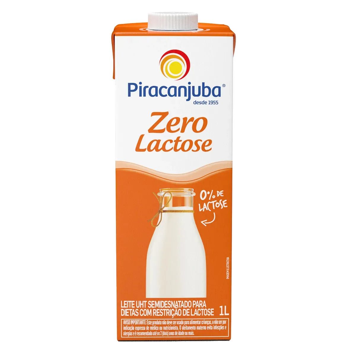 Leite Semidesnatado Piracanjuba Zero Lactose 1L