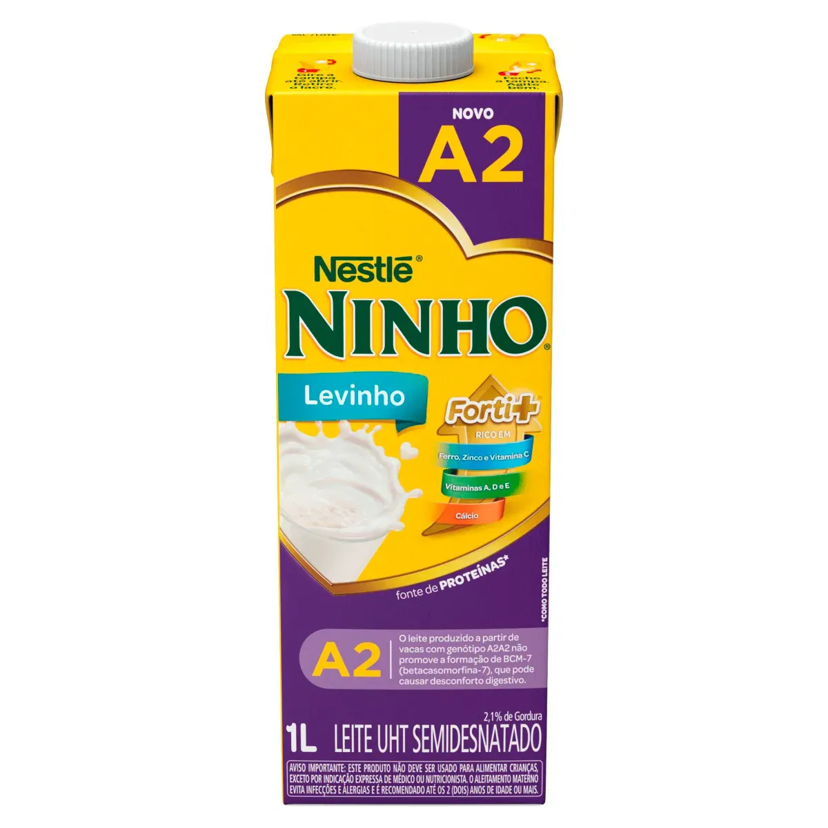 Leite Tipo A2A2 Semidesnatado Forti Ninho 1L