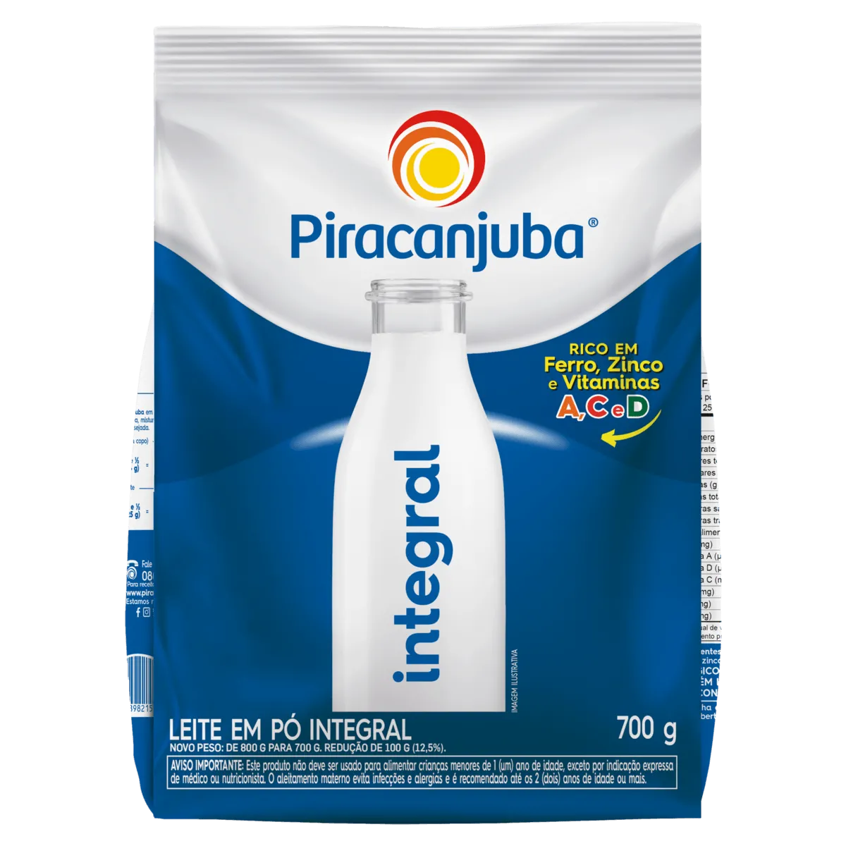 Leite Pó Integral Piracanjuba 700G