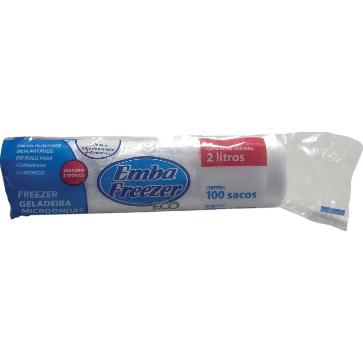 Saco para Freezer Embafreezer Branco com 2L 100UN