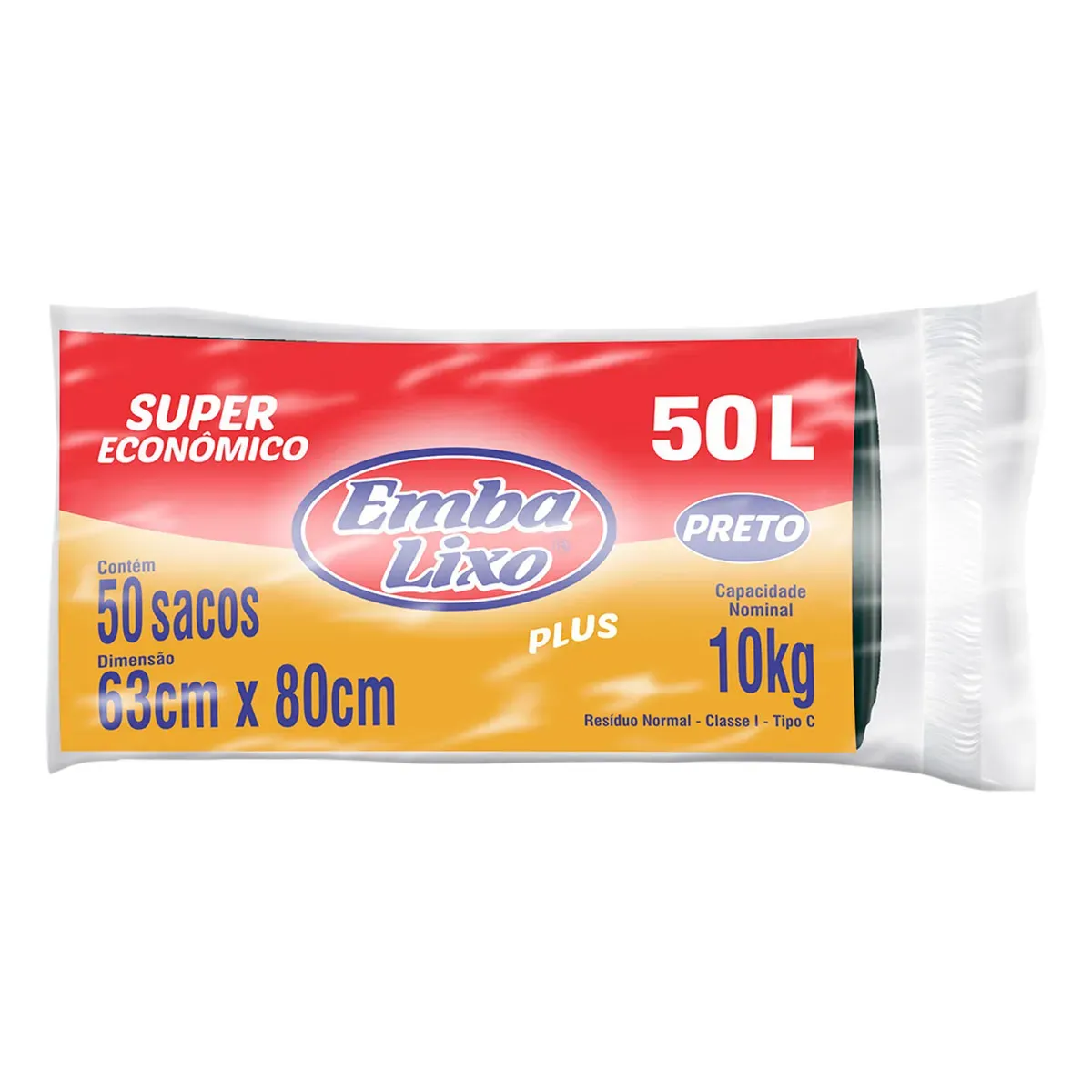 Saco de Lixo Embalixo Super Preto com 50L 50UN