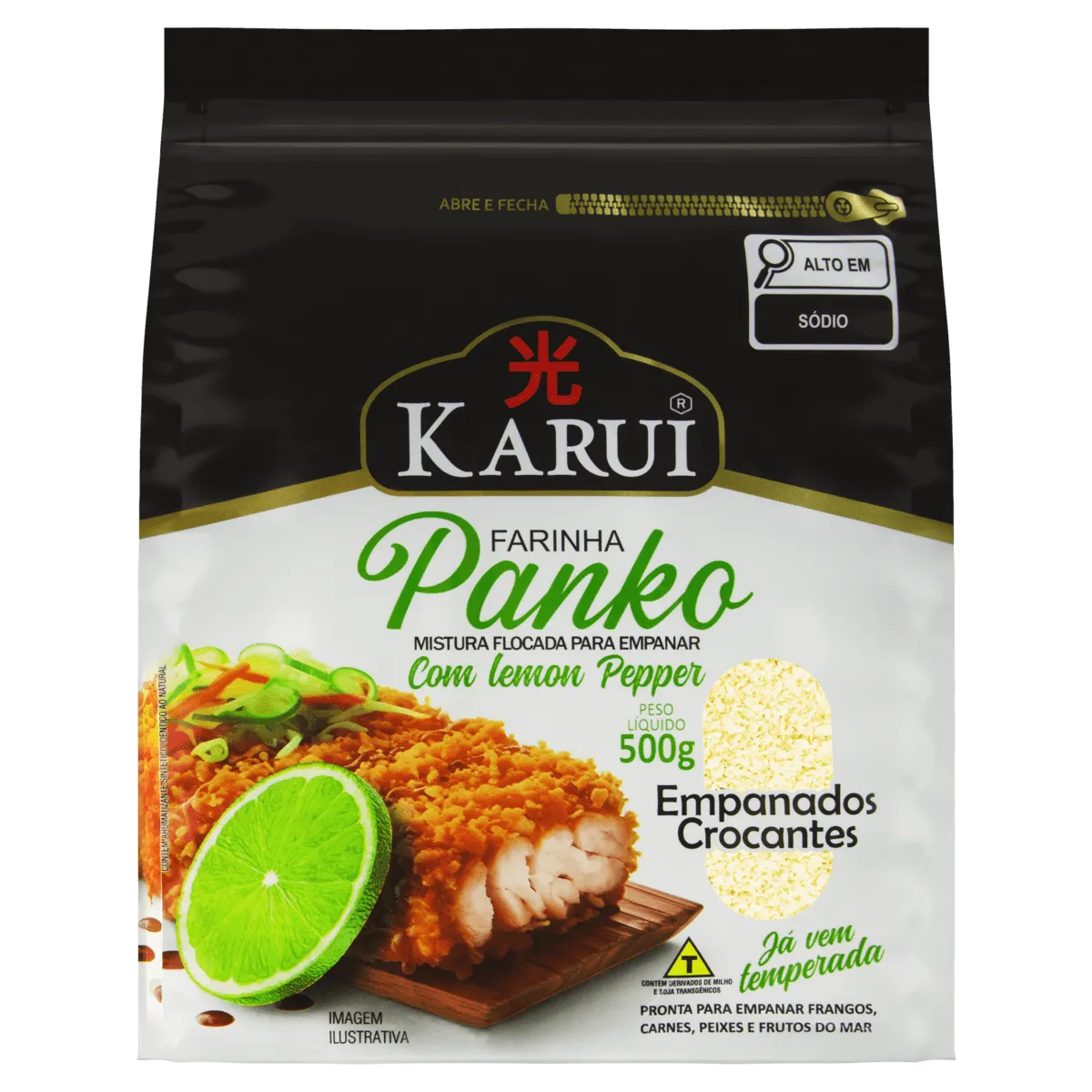 Farinha Panko com Lemon Pepper Karui 500G