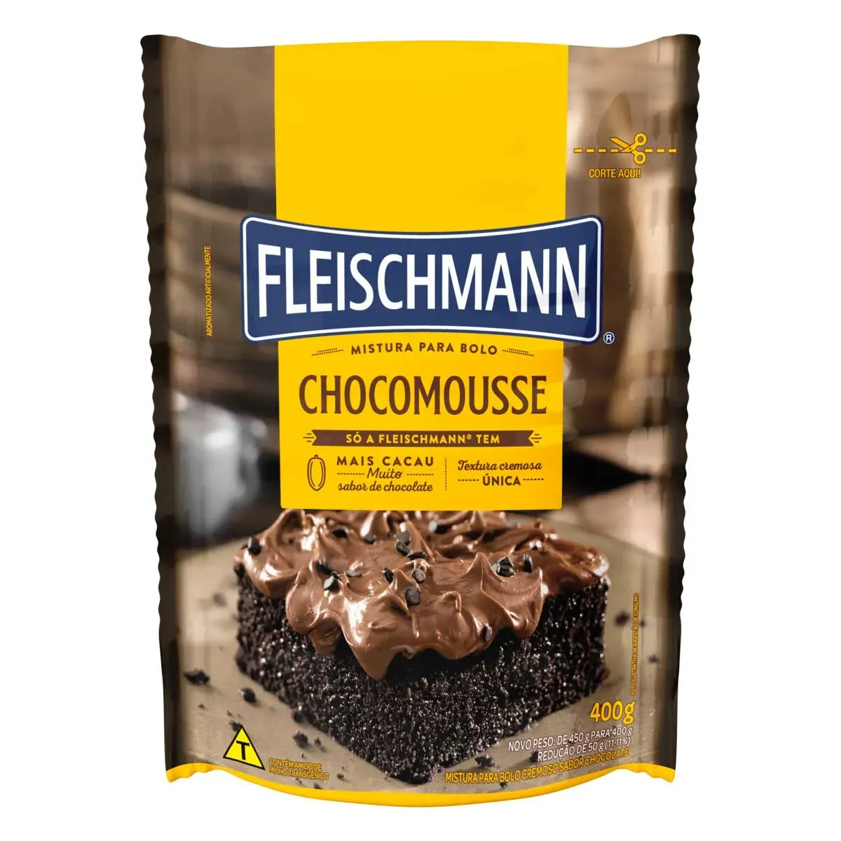 Mistura Bolo Cremoso Chocomousse Fleischmann 400G