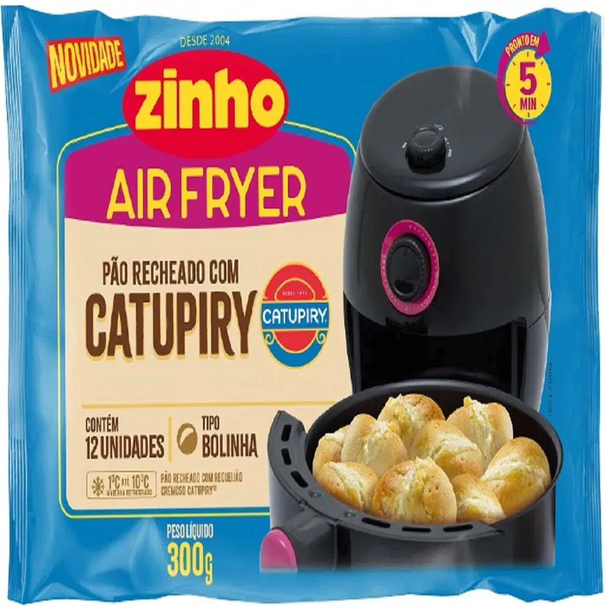 Pão de Alho Bolinha de Zinho Catupiry 300G
