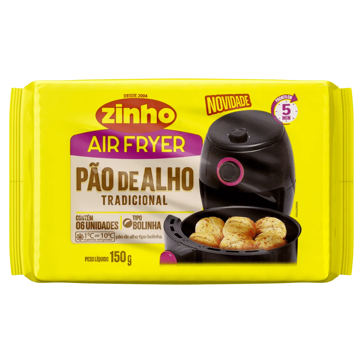 Pão de Alho Bolinha Zinho Air Fryer 150G