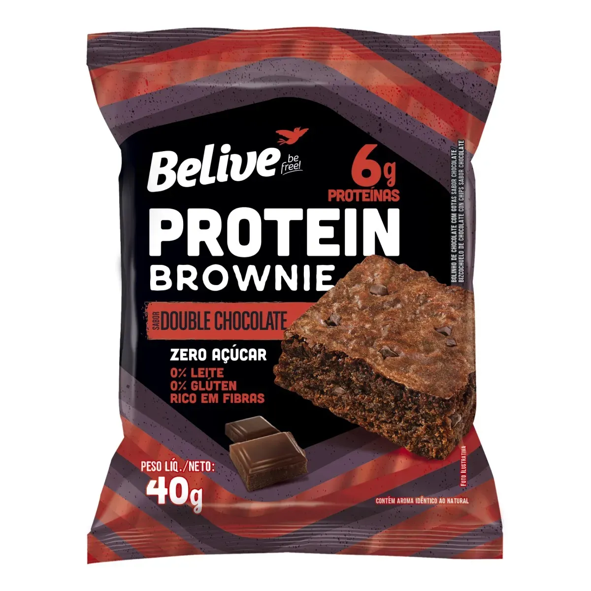 Brownie Sem Açúcar Protein Double Chocolate 40G