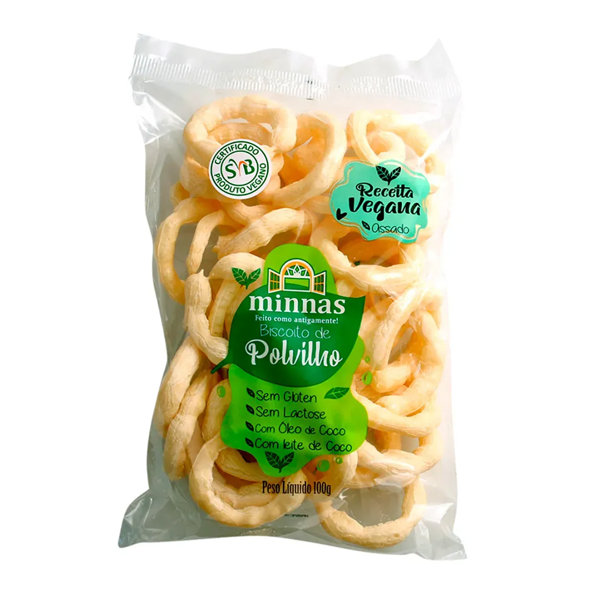 Biscoito Polvilho Vegano Minnas 100G