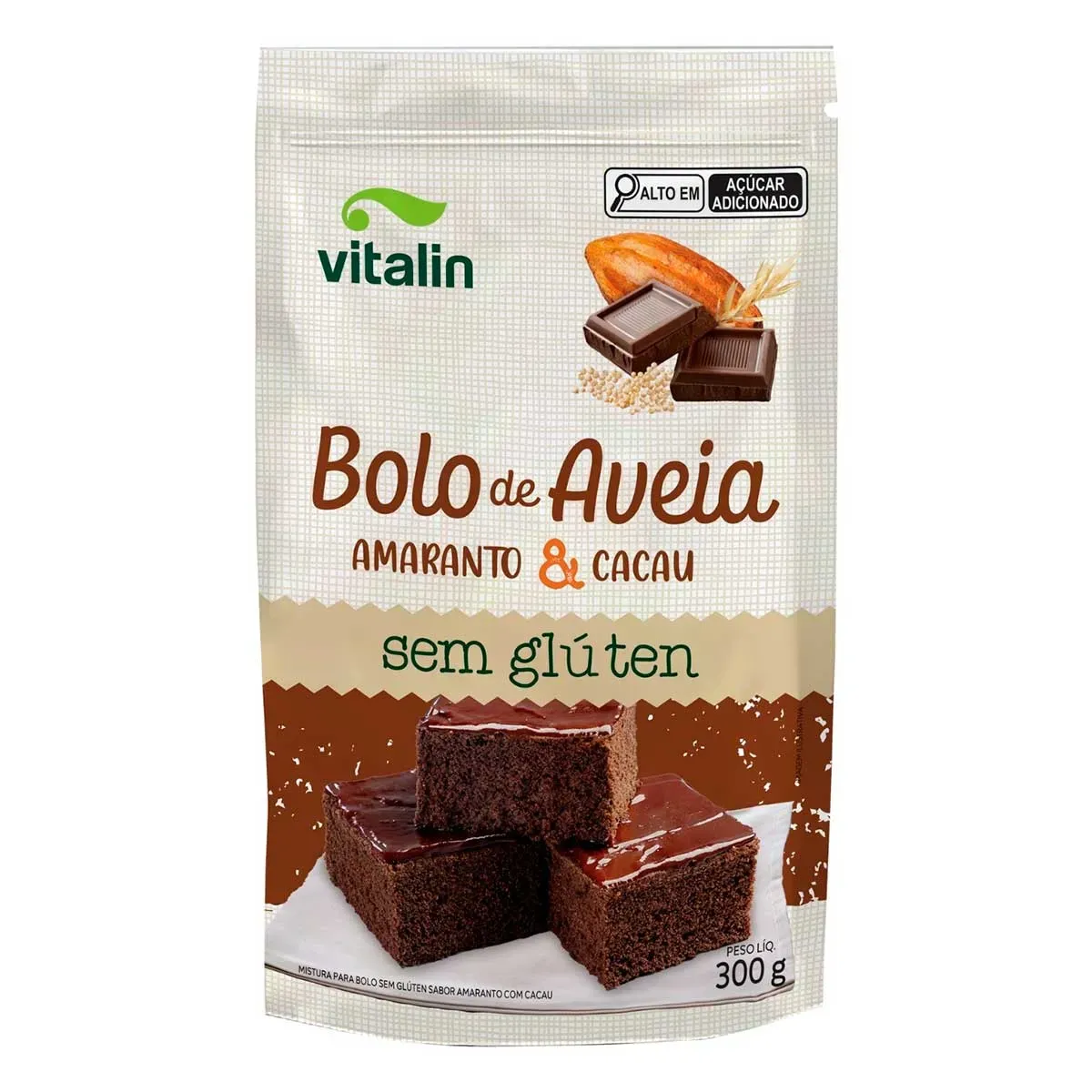 Mistura Bolo Integral Aveia Amaranto Vitalin 300G