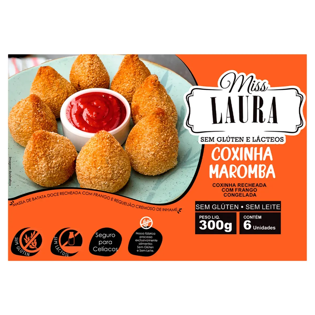 Coxinha Batata-Doce Maromba Recheio 300G 6UN