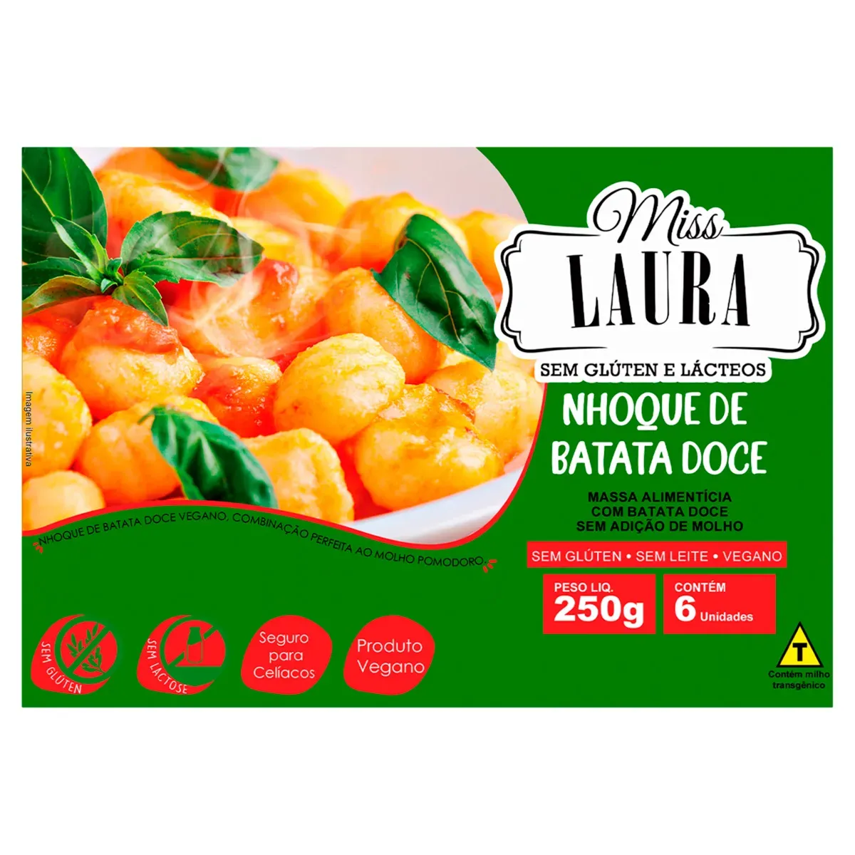 Nhoque Batata-Doce Vegano sem Glúten Miss 250G 6UN
