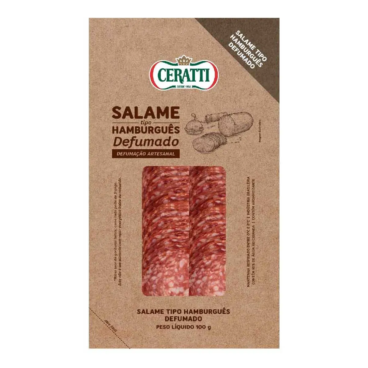 Salame Tipo Hamburguês Ceratti 100G