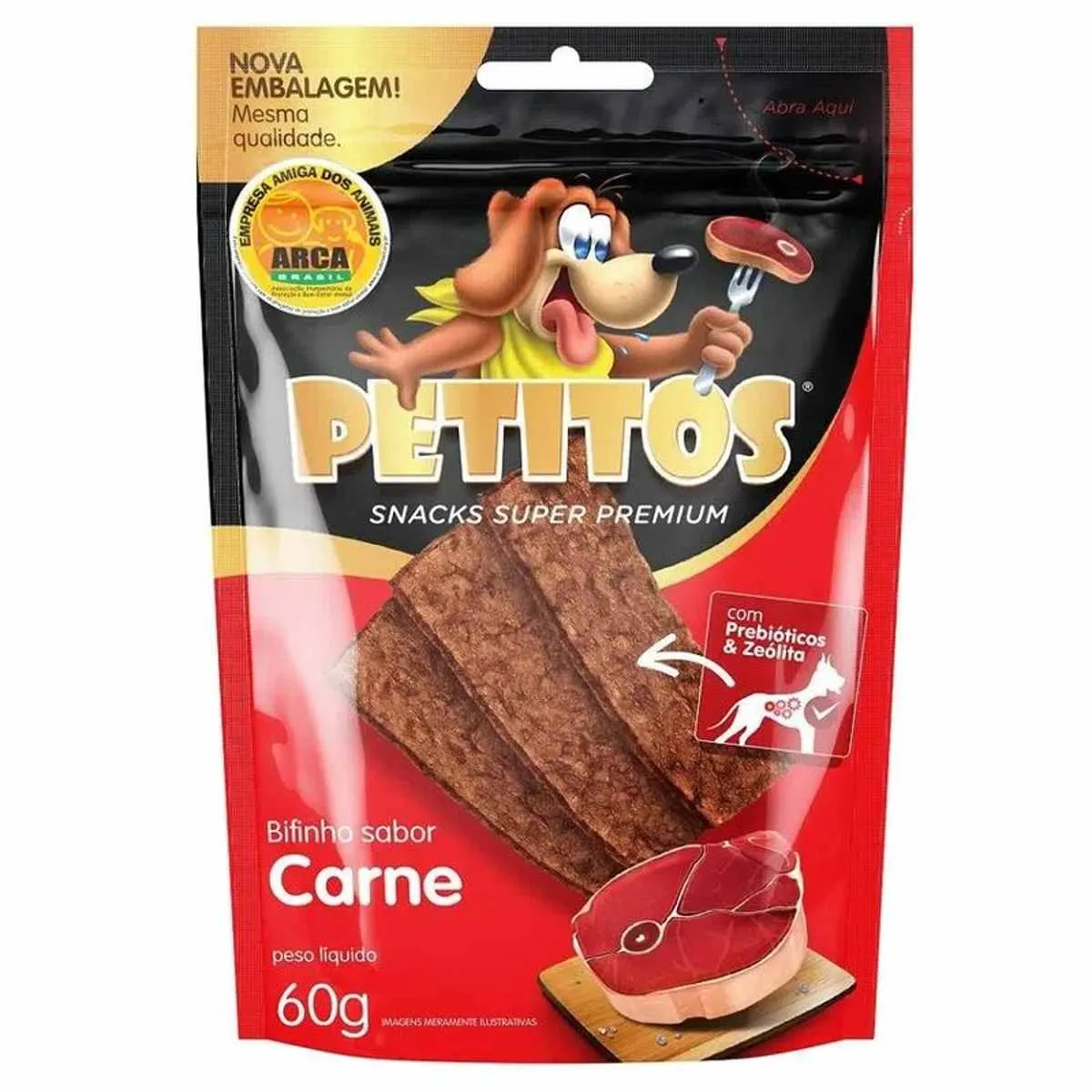 Bifinho para Cães Petitos Carne 60G