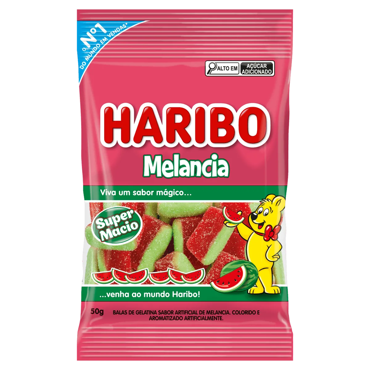 Bala de Gelatina Melancia Haribo 50G