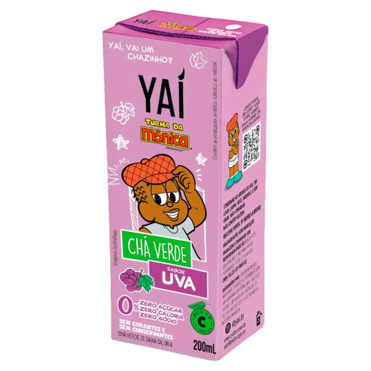 Chá Verde Uva Zero Açúcar Turma Mônica Yaí 200ML