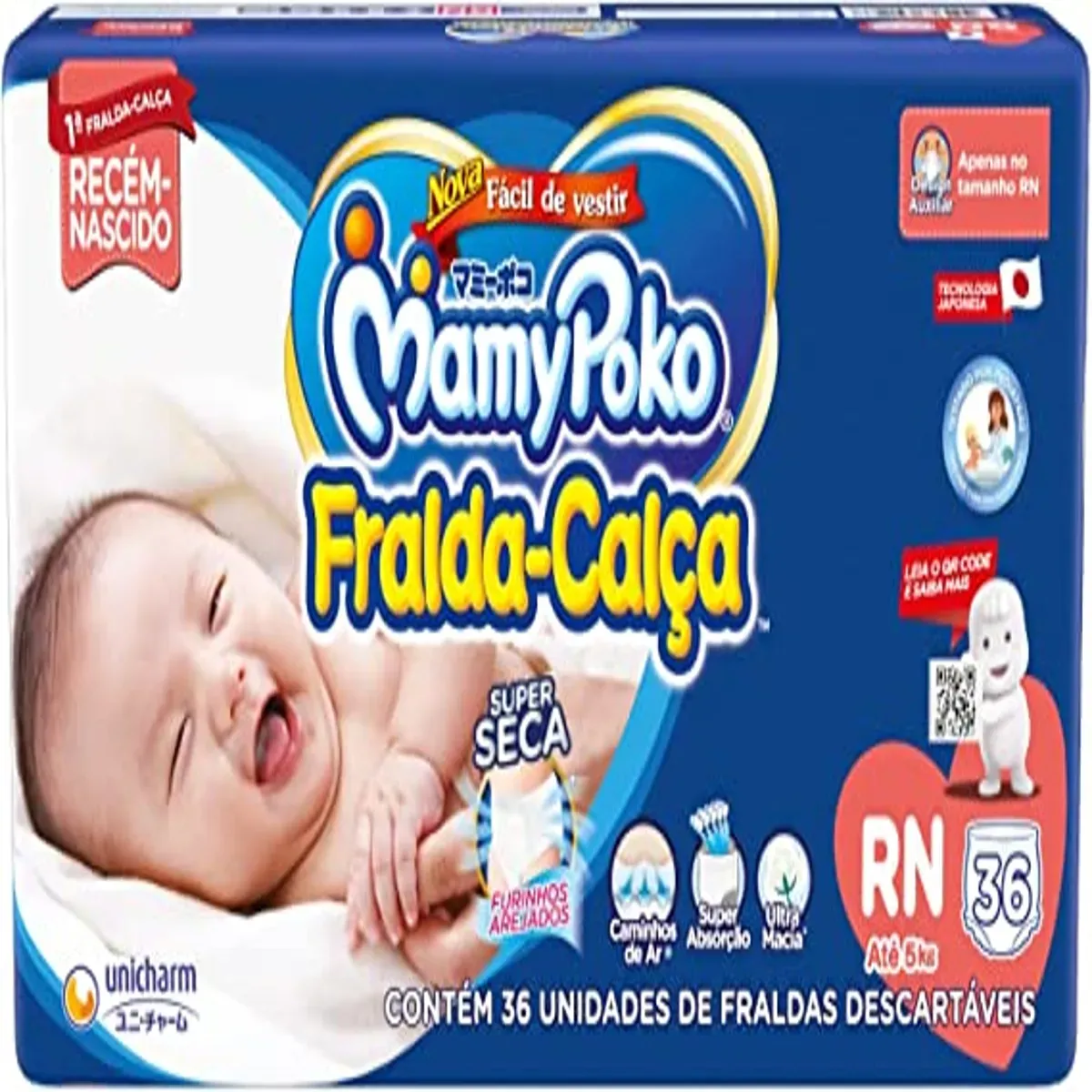 Fralda Descartável Calça Rn MamyPoko 36UN